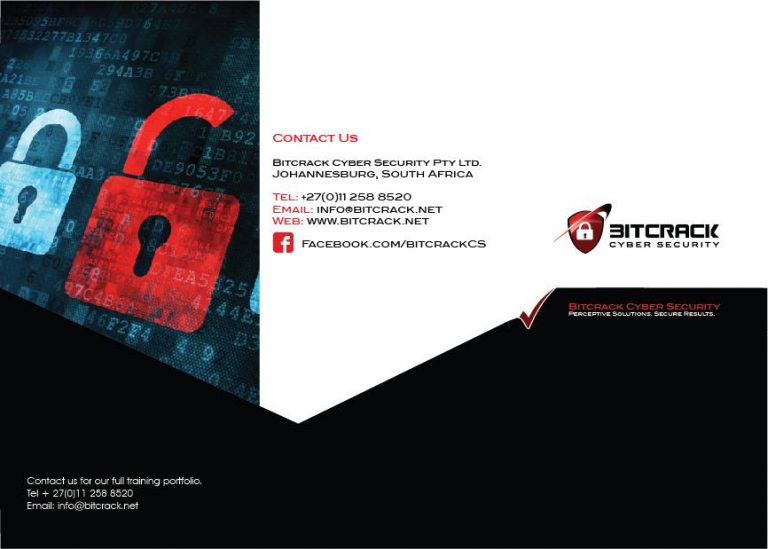 Bitcrack Cyber Security Tri-fold pamphlet design – ::pixelmagic::